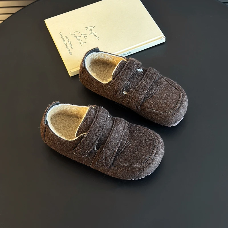 Winter Kids Fuzzy Plush Lining Casual Shoes