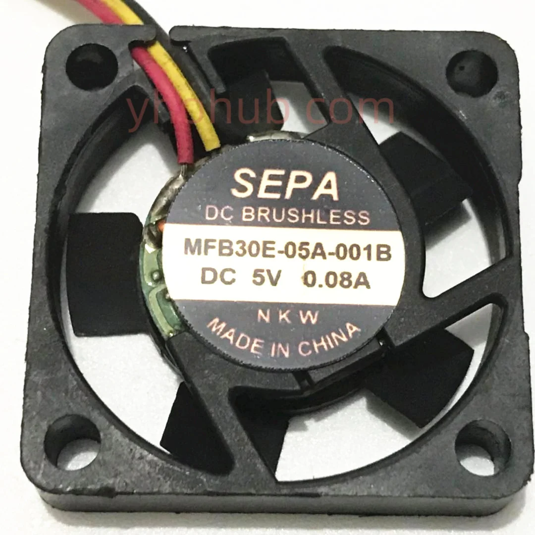 Sepa Mfb30e05a-001b dc 5v 0.08a 30x30x7 mm Ventilador Quadrado do Servidor de Fios - Imagem 2