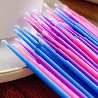 100Pcs Car Touch Up Paint Micro Mini Brushes Large Small Tips 1mm 2mm Micro Applicator Tool Car Repair Paint Detailing Brush 1