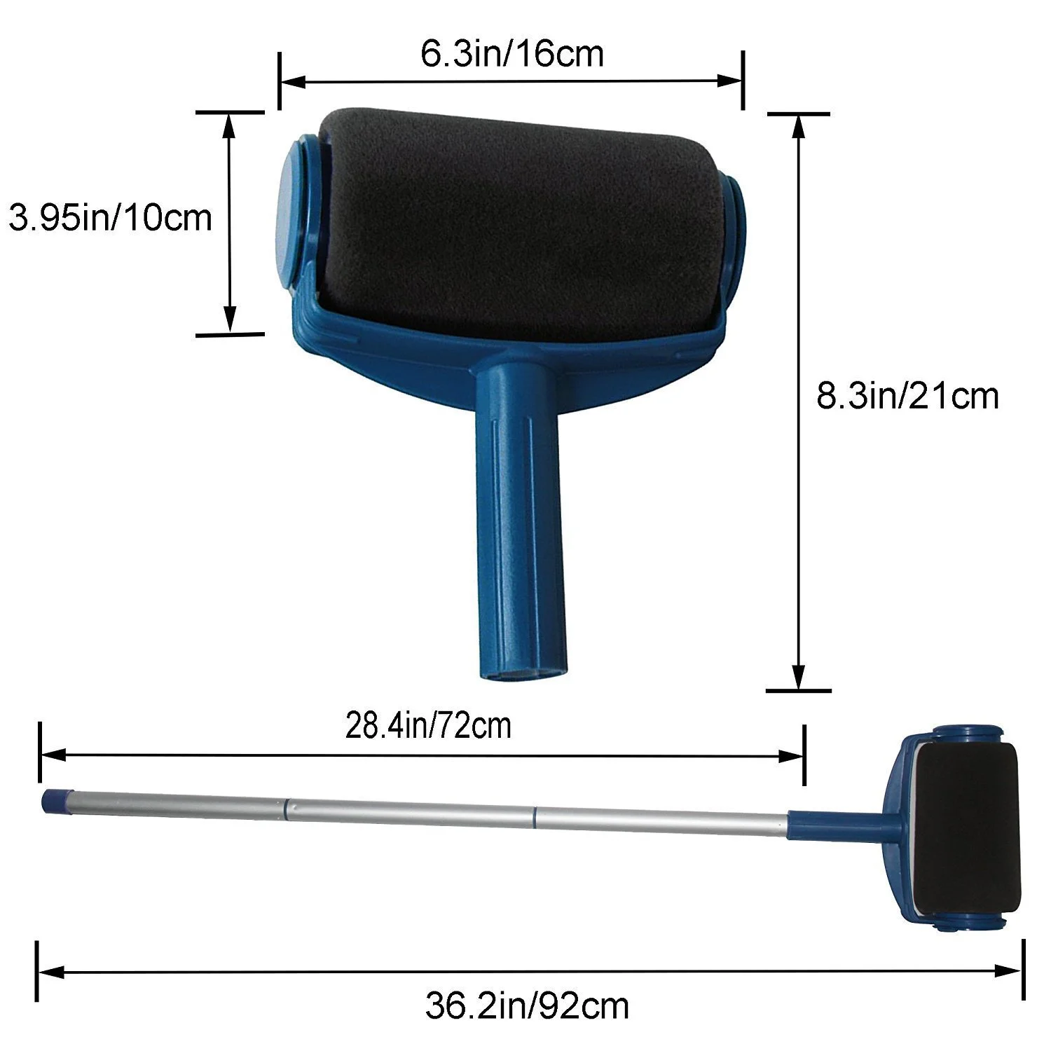 Description Picture 4 of item2PCS Professional Wall Paint Roller Brush Set Household Wall Decorative Painting Brush DIY Corner Painting Rolling Brush Handle
