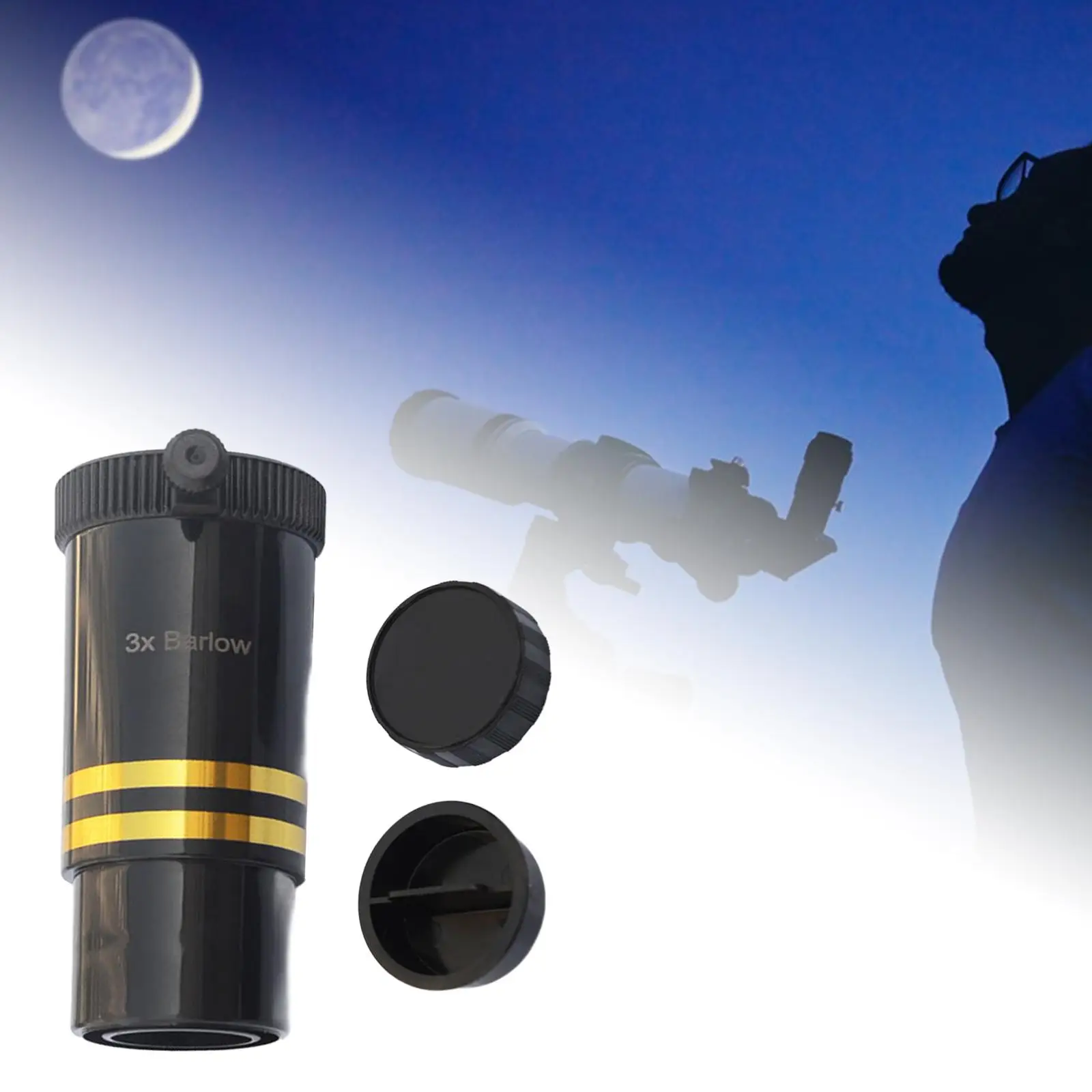 Barlow Lens 3x Multi Coated 1.25 inch Telescope Accessories Telescope Barlow Lens for Astronomical Visual Astronomy Photography