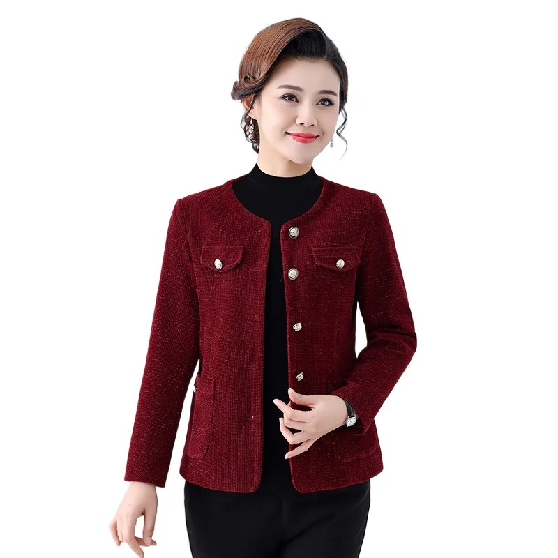 

Женская твидовая куртка с длинным рукавом, винтажное шерстяное короткое пальто в Корейском стиле, верхняя одежда для осени и зимы