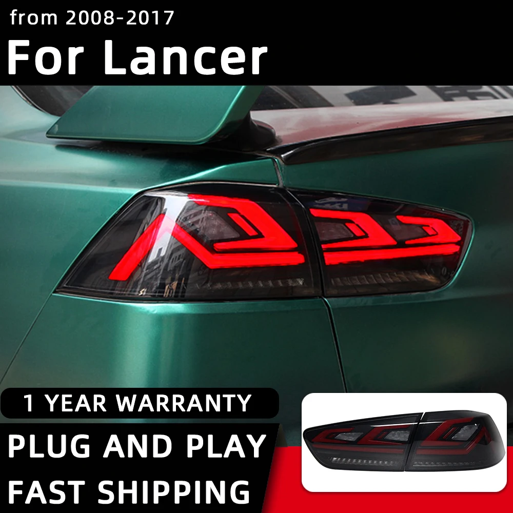 

Автостайлинг, задние фонари для Mitsubishi Lancer, светодиодный задний фонарь 2008-2017, задний фонарь DRL, Задний сигнал поворота, автомобильные аксессуары