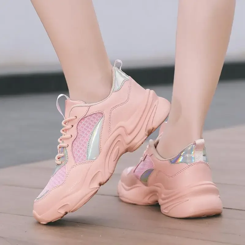 

New Dad Shoes Women's Ins Trendy Summer Tenis Breathable Casual White Shoes 2024 Sports