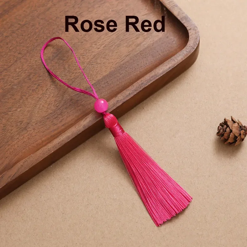 30 Nappe In Seta Fatte A Mano Con Perle - Segnalibri, Portachiavi E Accessori Fai Da Te In Rosa