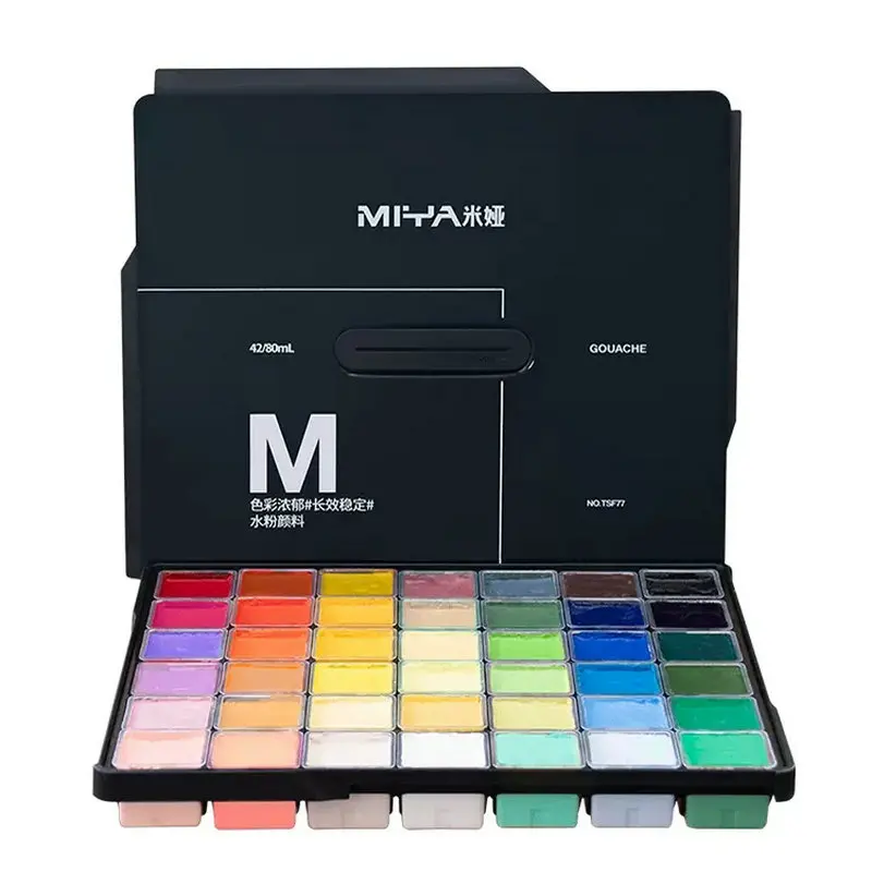 MIYA Himi Gouache Paint Set 56 Colors x 30ml Unique Jelly Cup Design in  Carrying Case for Artists Opaque Watercolor Painting