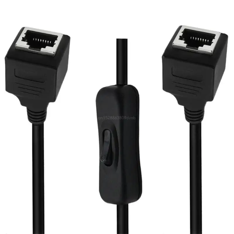 Cavo Ethernet Cat6 Con Interruttore On/off, Prolunga RJ45 Maschio-femmina, 1 M, Con Interruttore In Acciaio 304 Per Disconnettere La Rete Senza Sforzo