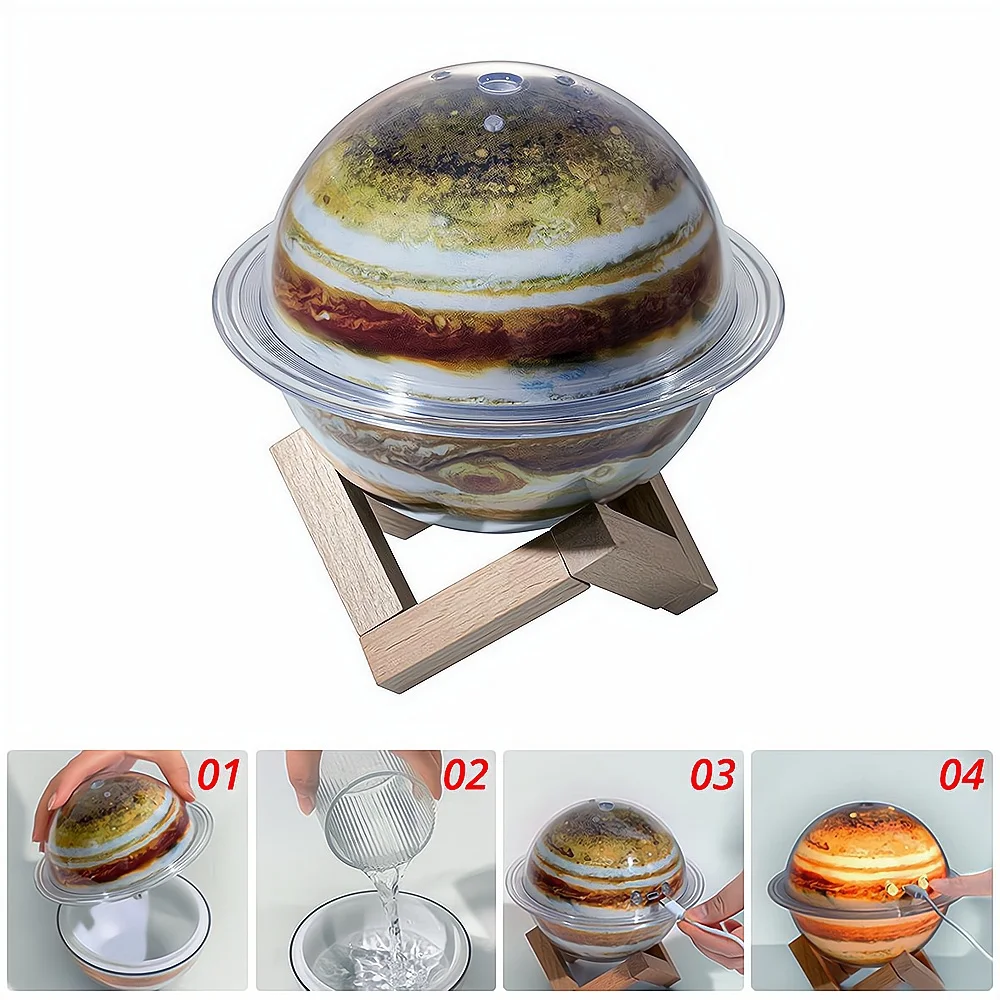 330ml Creative Planet Humidifier atomizing Heavy Fog Household Nightlight Air Atomizer Portable USB air Ultrasonic Aromatherapy