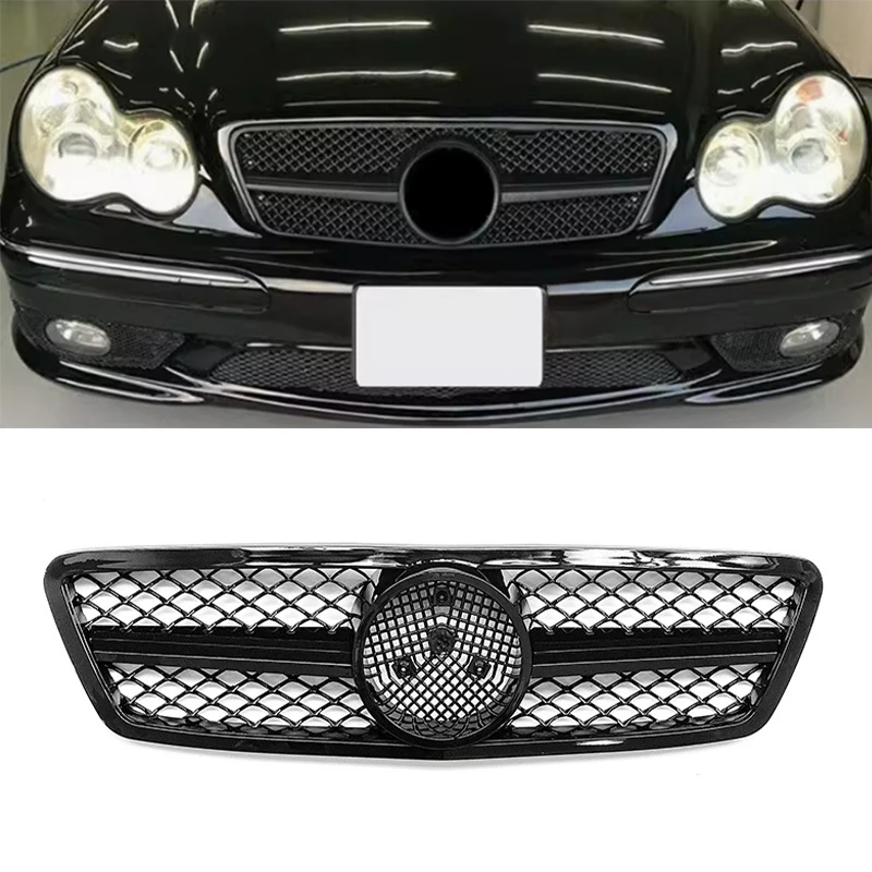 

Front Bumper Grille Hood Tuning Racing Grill For Mercedes-Benz C-Class W203 C200 C240 C280 C320 2001-2007 ABS Grills