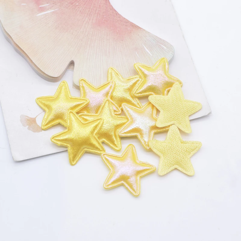 100Pcs 25mm Colorful Star Applique for Handmade Hat Crafts Clothes Sewing Patches DIY Headwear Clips Bow Decor Accessories 