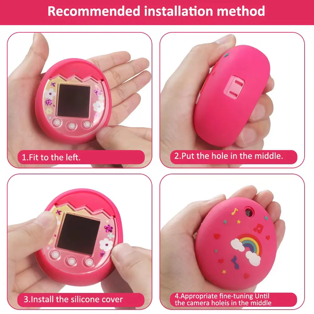 Silicone Case With Finger Lanyard for Tamagotchi Pix Birthday Gifts For Kids Electronic Pet Machine Protector Waterproof Cover