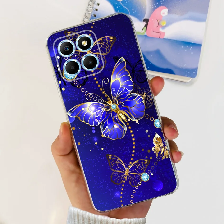 Fashion Butterfly Flower Soft Silicone Shockproof Phone Case Cover