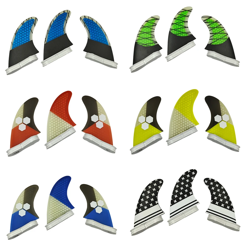 M/L Surfboard Fins Double Tabs 2 Tri Fin For Sup Accessories Surfing Fins g5/g7 Thruster Surf Fins Paddle Board Fin Dropshipping