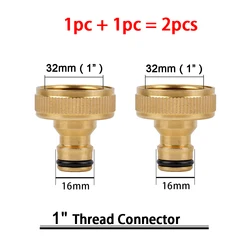 Garden Hose Quick Connect Brass Fittings Set - 3/4 & 1/2 Female and Male Connectors (V)
