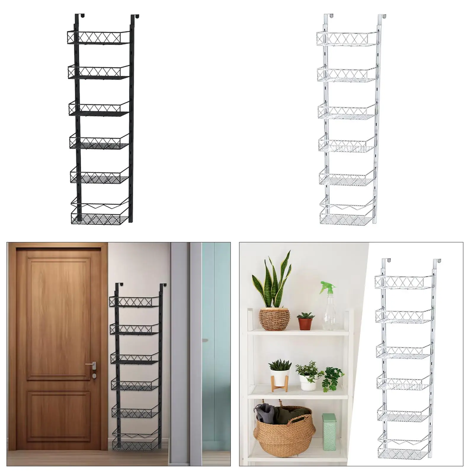 6 Tier Pantry Door Organizer Heavy Duty Narrow Pantry Hanging Storage and 6 Tier Pantry Door Organizer Heavy Duty Narrow Pantry Hanging Storage and