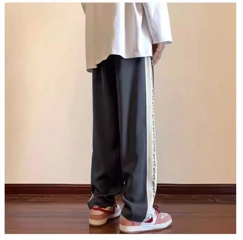 

Trendy brand workwear pants for men's summer loose fit oversized straight leg versatile casual pants American high street handso