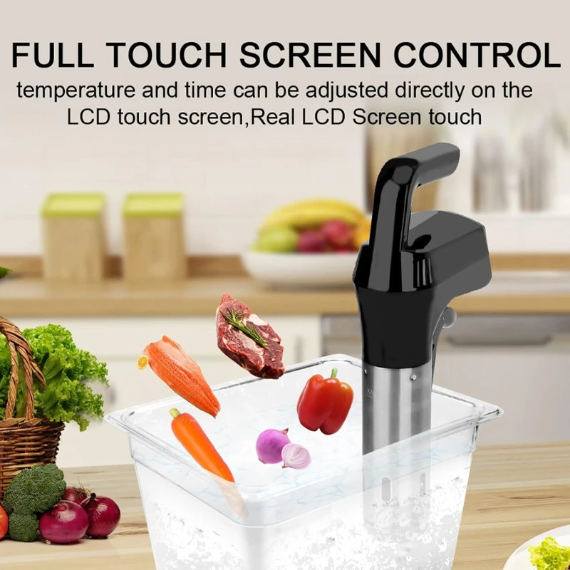 1100W Vacuum Sous Vide Cooker LCD Touch Digital Display Immersion Circulator Accurate Cooking Waterproof Smart Slow Cooker sous vide cooker