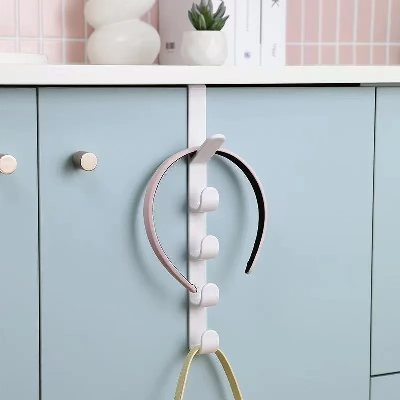 5 Hooks Multifunctional Creative Portable Wardrobe Coat Hook Kitchen Bathroom Behind The Door Towel Hanger Storage Hooks