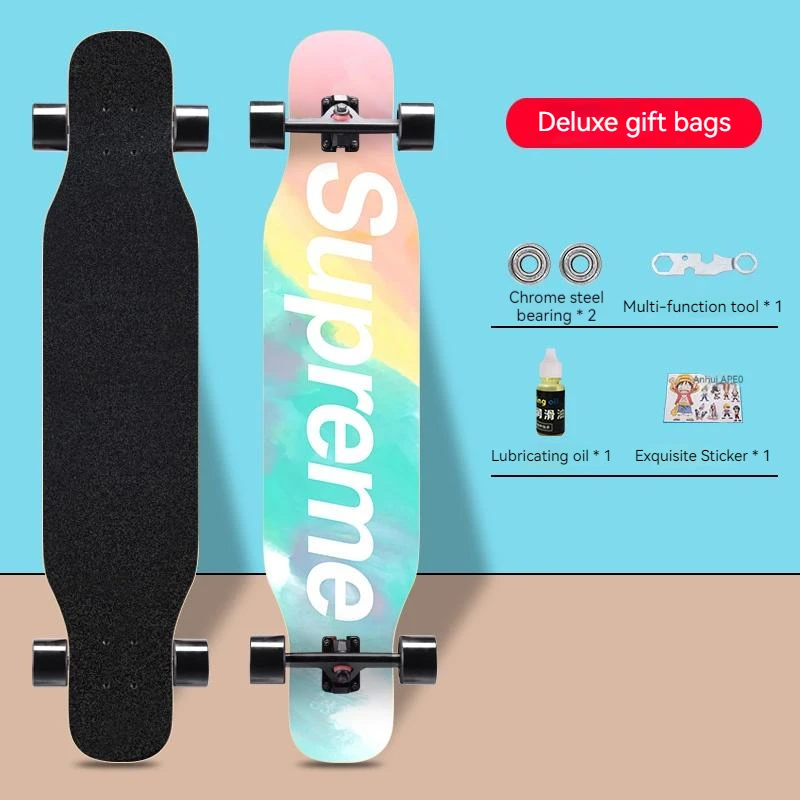 

Longboard Skateboarding Beginners Teen Adult Boys & Girls Beginners Road Dance Board Kids Four Wheel Pro Board