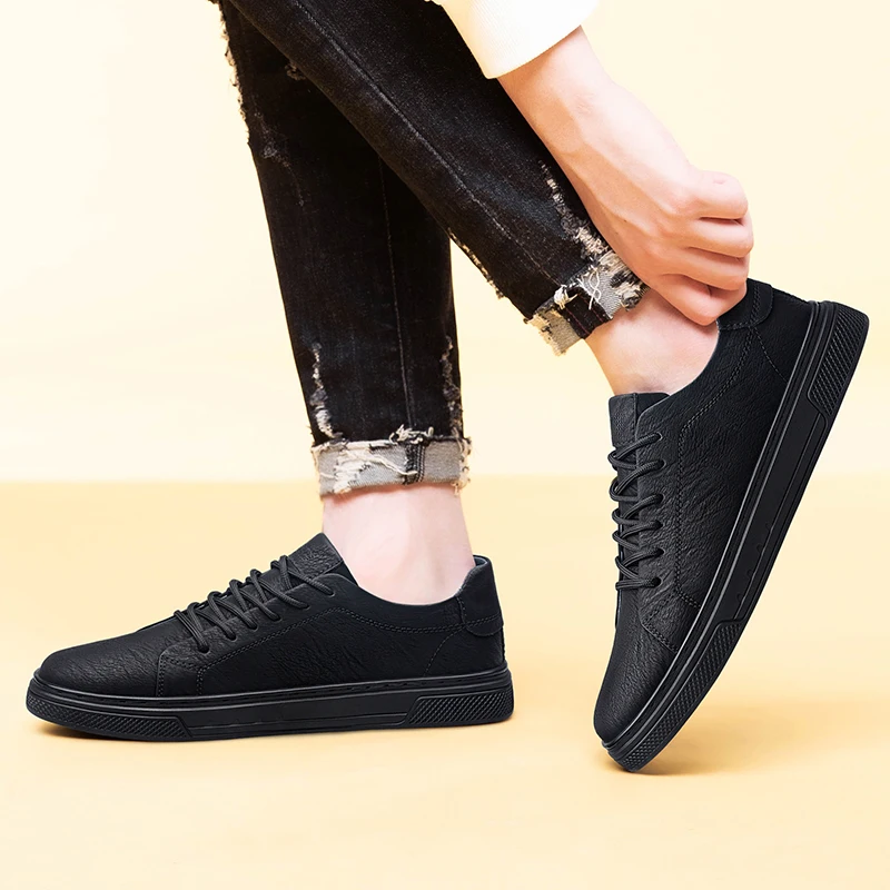 Genuine Leather Flats Handmade Casual Shoes Men's Lace Up Oxford Walking Shoes Outdoor Jogging Office Men's Dress Footwear