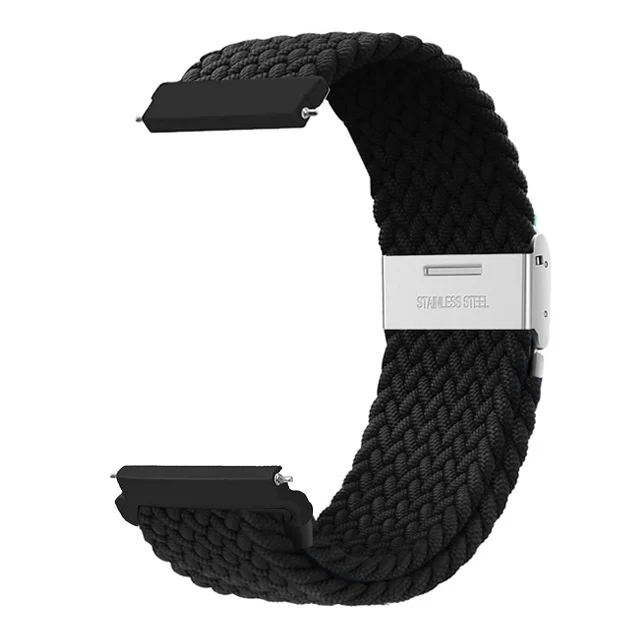 Braided Solo Loop Bracelet for Smartwatches – Adjustable 20mm/22mm Strap