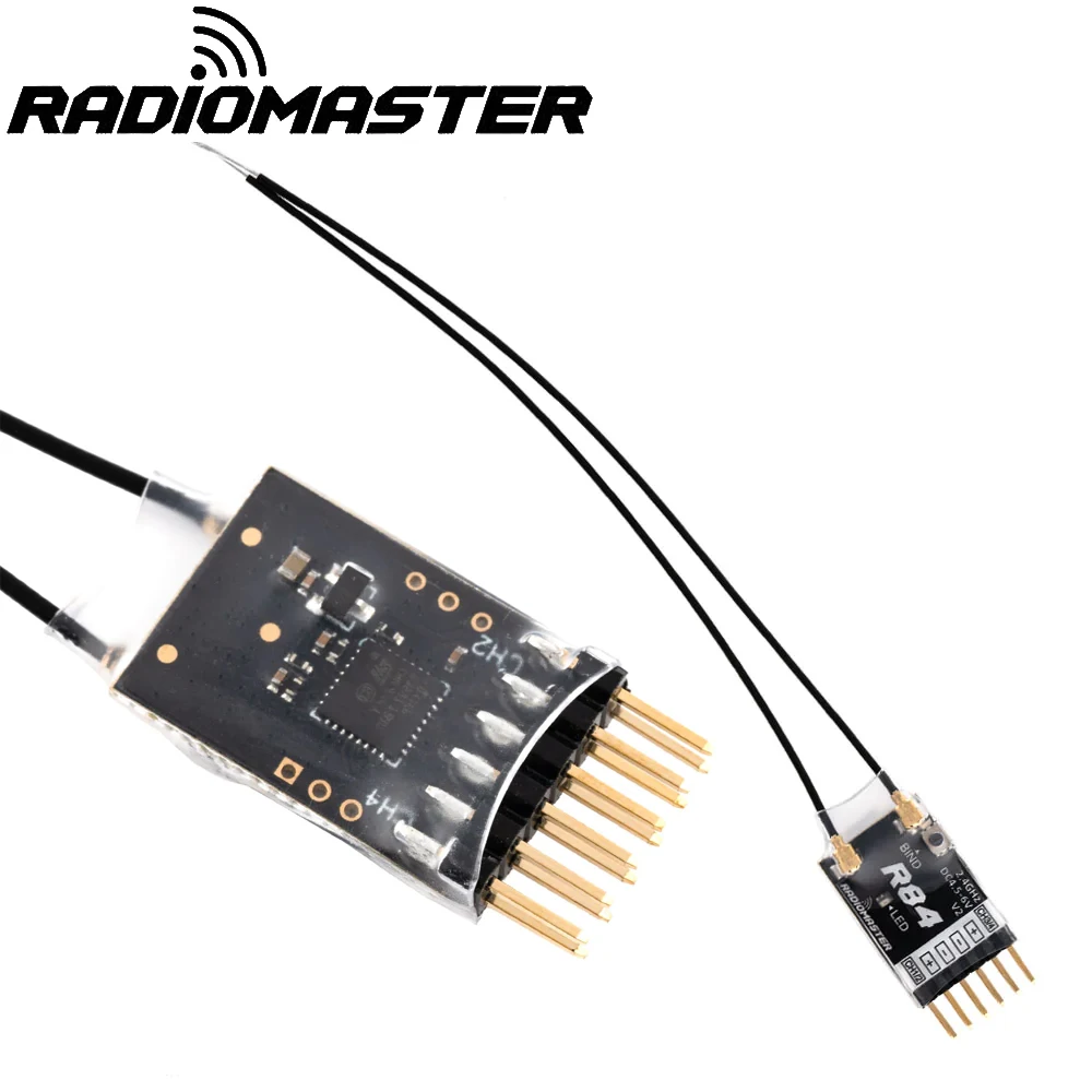 Radiomaster R81 R84 R86 R86C R88 V2 4,5-6 В 2,4 ГГц 4-канальный/6-канальный/8-канальный приемник SBUS RSSI V2.0 для FRSKY D8 D16 TX16S SE RC FPV дронов thumbnail 4