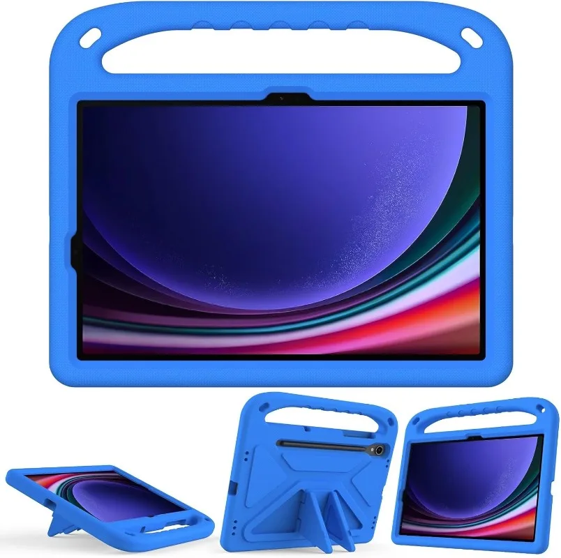 Durable EVA Tablet Case with Adjustable Stand - Vibrant Blue