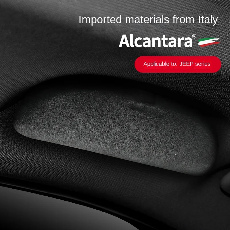 

For Jeep Compass Renegade Roof Handle Refit Alcantara Sunglasses Box Storage Glasses Case Holder Interior Accessories
