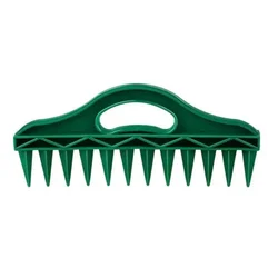 Portable Gardening Seed Spreader and Soil Puncher for Planting and Soil Loosening (Green)