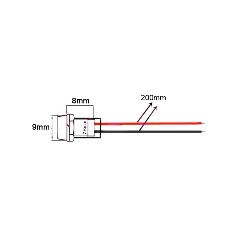 Description Picture 5 of item220V,110V,48V,36V,24V,12V,9V6V5V3V 5mm Pre-Wired LEDs Bulb Ultra Bright Emitting Diodes Indicator Lights 8mm Panel Mount for DIY