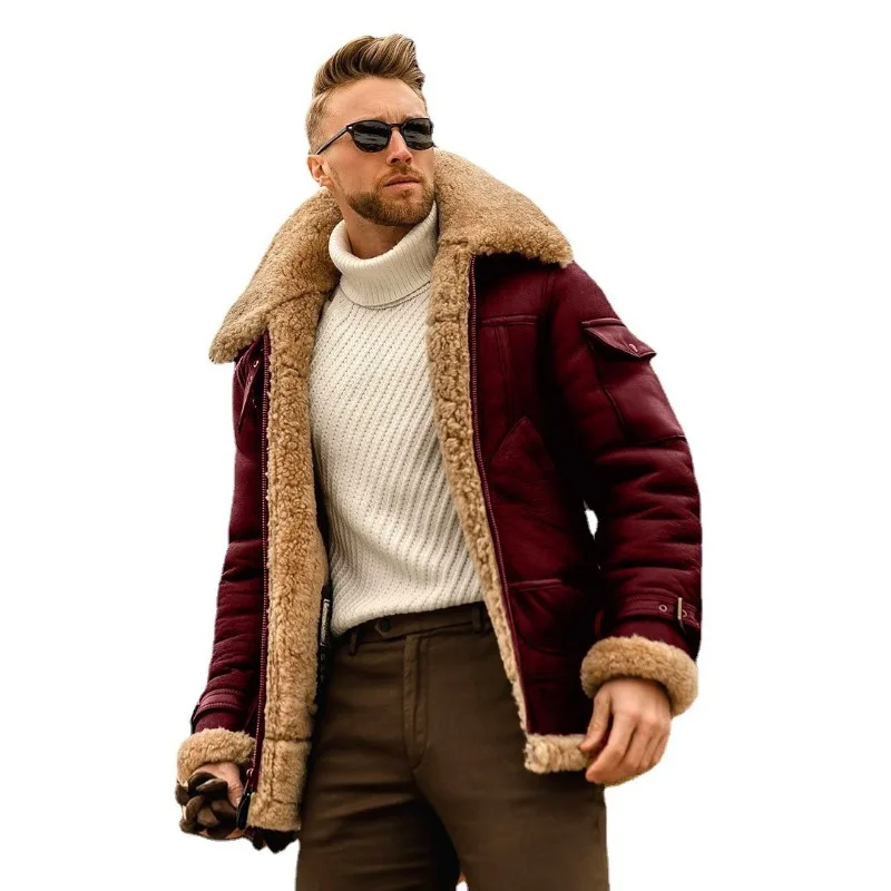 Men's Windbreaker Jackets Coat New Fashion Winter Warm Thick Fleece Bomber Jackets Casual Male Long Sleeve Outwear Men Clothing