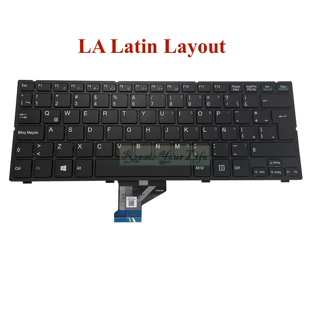 Teclado Espanhol Latino para Medion Sf20gm6 la E11201 E11202 Md61958 Sf20pa6w Sf20gm7 82382pxb7102 82-382pxb7101 Novo - Imagem 4