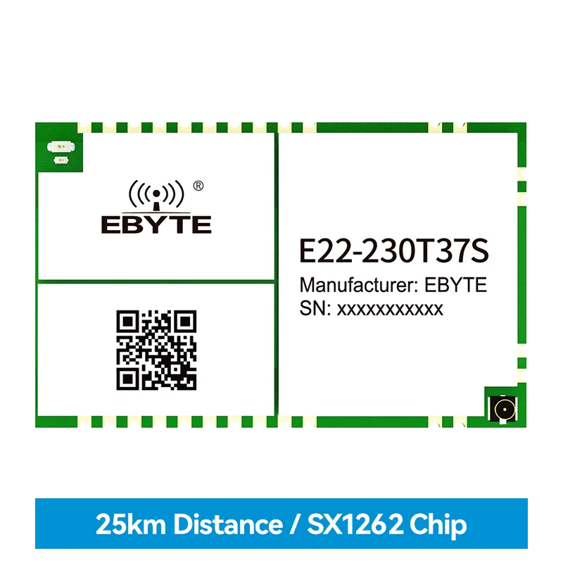 

Беспроводной модуль LoRa SX1262 230 МГц, 5 Вт, релейная сеть, диагональ 25 км, большой радиус действия LBT RSSI, модуль SMD UART с отверстием для печати IPEX