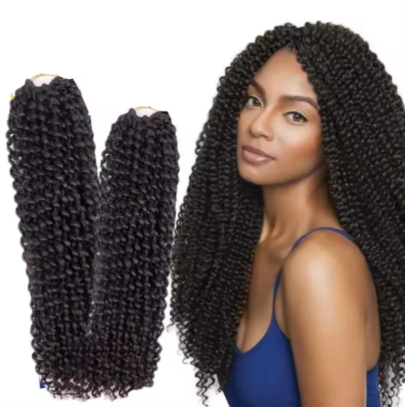 Wholesale Pre Loop 22 3 Color Water Wave Long Extensions Bohemian Waterwave 18 Inch Crochet Braid Hair Passion Twist