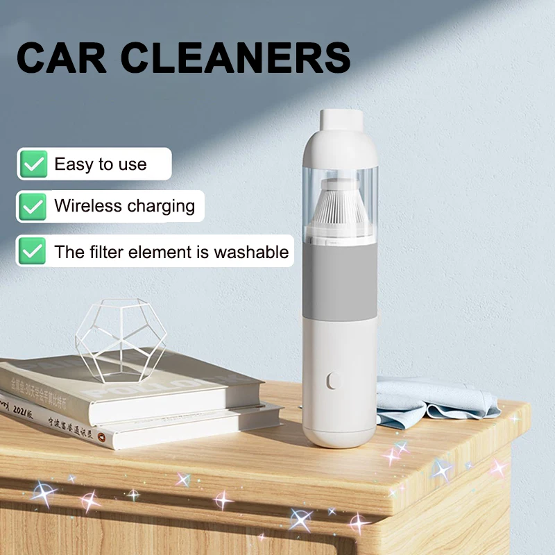 

Portable Car Vacuum Cleaner Rechargeable Mini Handheld Wireless Dust Catcher Robot Smart Home 3000Pa Strong Cyclone Suction