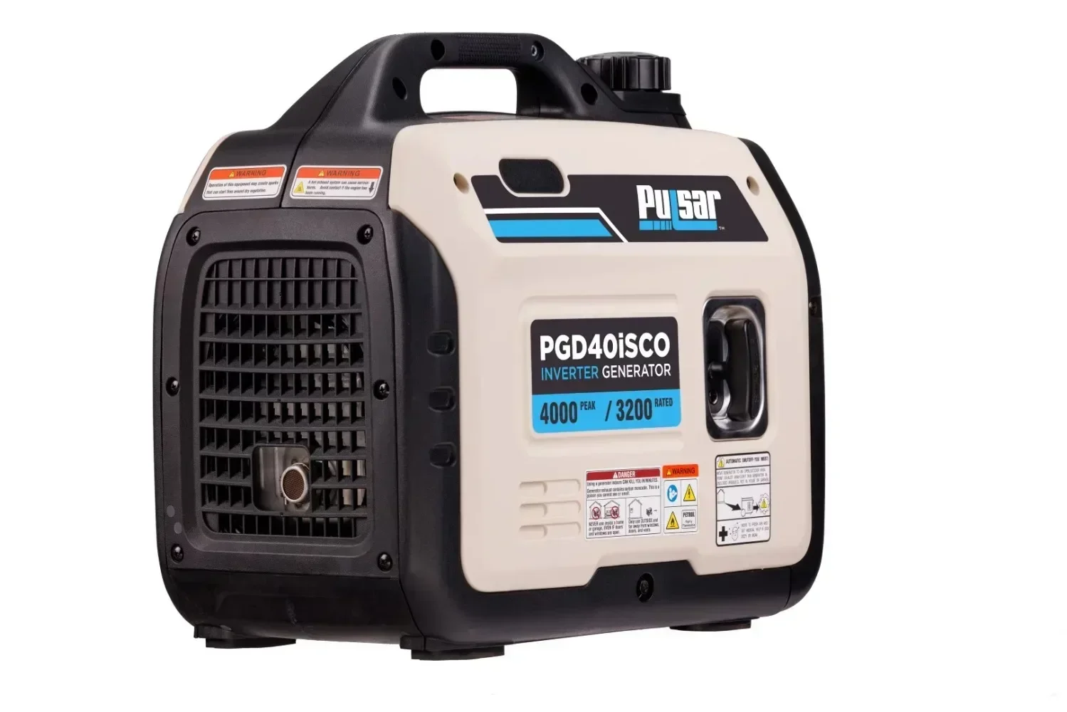 Pulsar 4000-Watt Super Quiet Gas Powered Inverter Generator with CO Sentry USA NEW