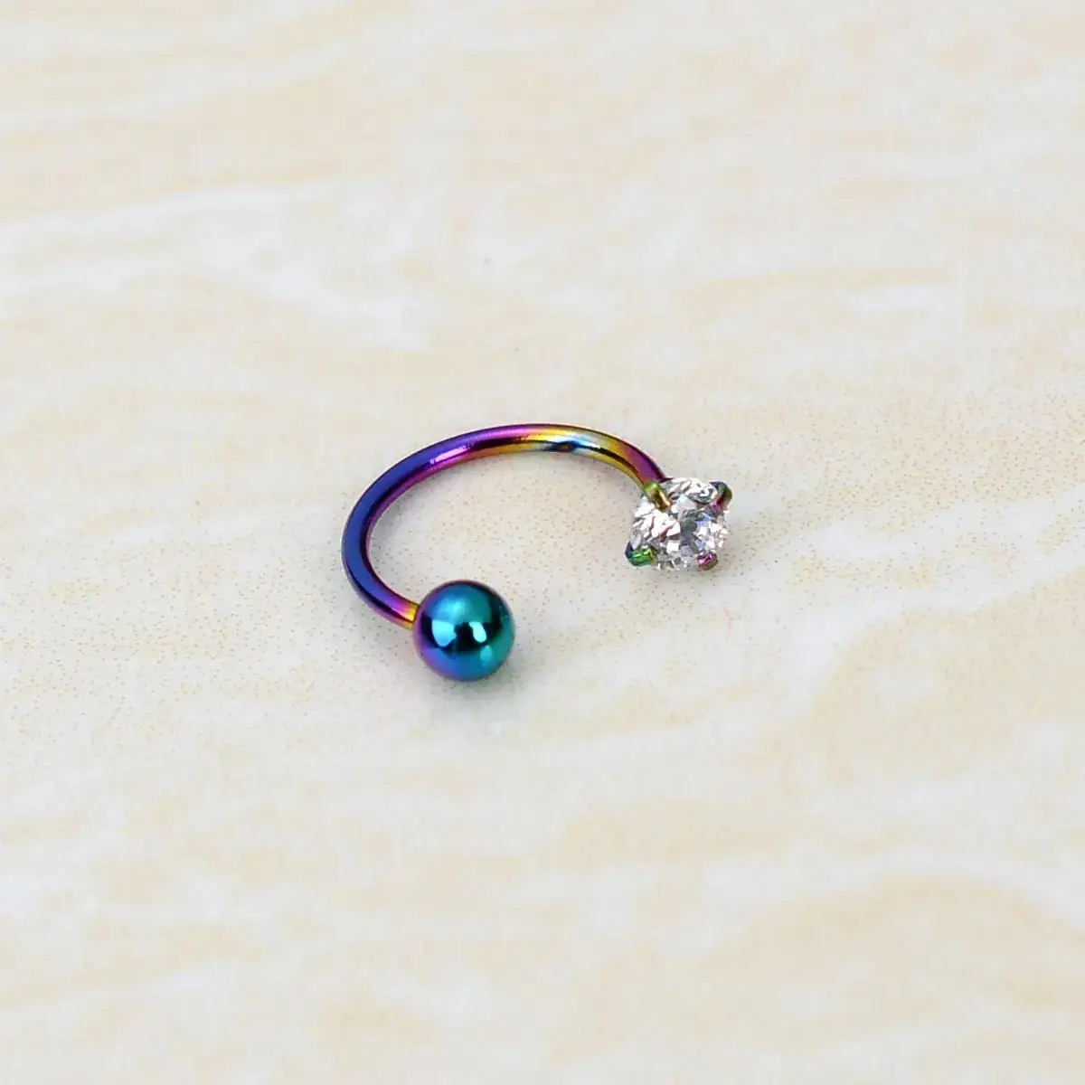 1PC Edelstahl Tragus Piercing Helix Ohrstecker Frauen Hufeisen Nasenring Hoop Conch Rook Daith Lobe Piercing Schmuck – Detail 25
