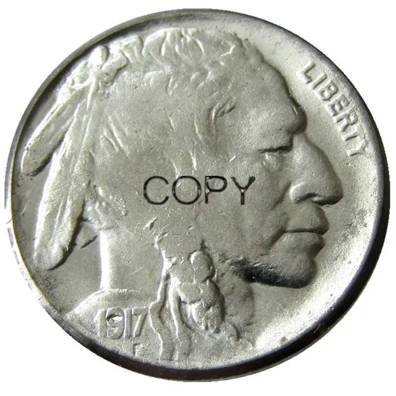 Us 1917 Buffalo Nickel Five Cents Copia Moneta Decorativa