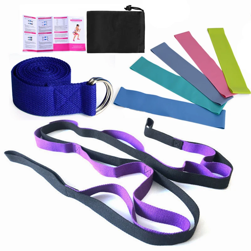 Yoga Tension Belt 9-piece Set Latex Elastic Ring Aerial Yoga Daisy Rope Men's and Women's Strength Stretch Belt Children's Train – Detail 7