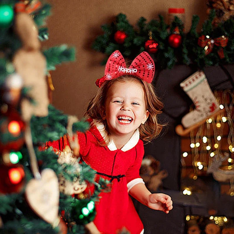 Christmas Headband Xmas Santa Claus Elk Xmax Tree Hair Accessories Merry Christmas Photo Prop Happy New Year