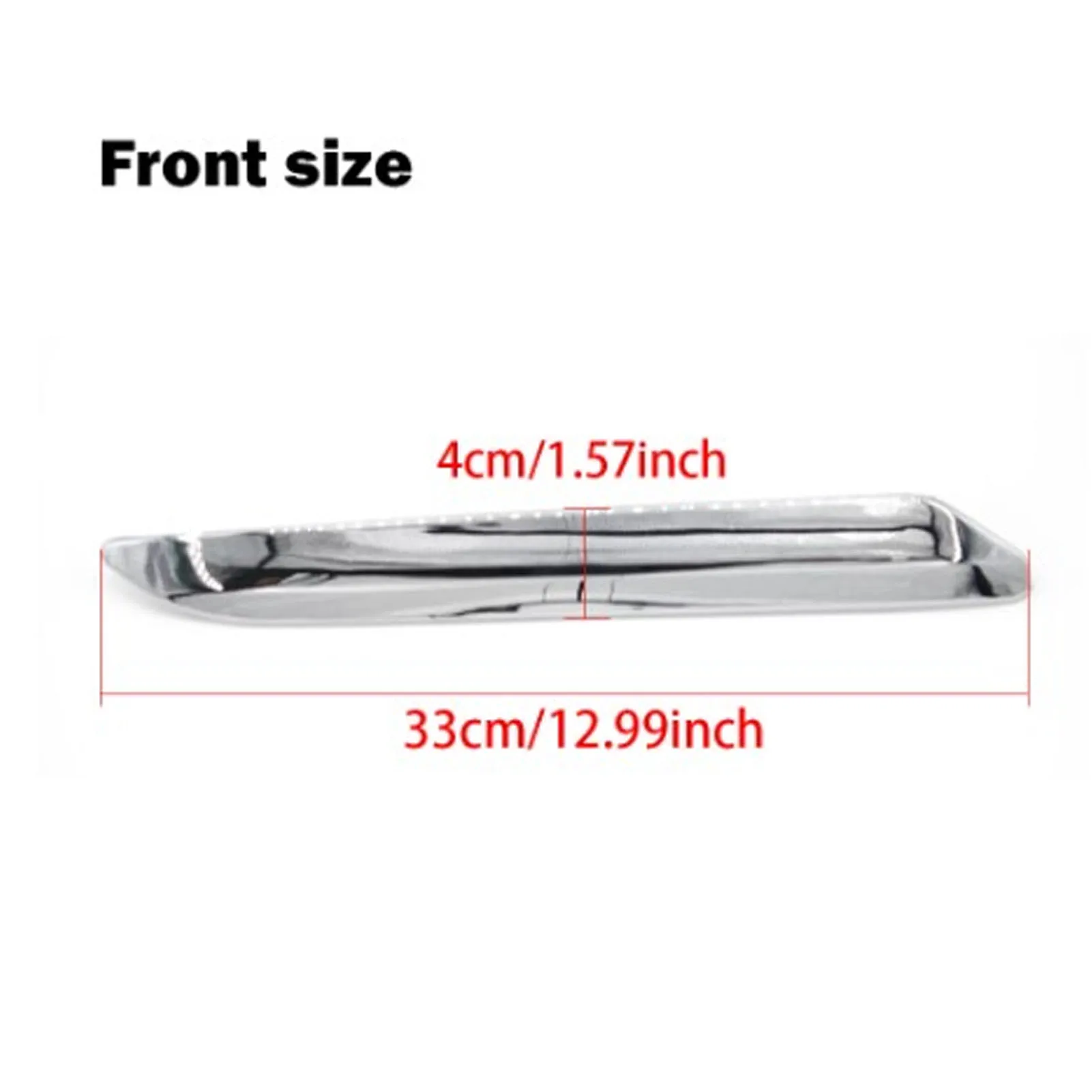 Car Front Bumper Anti-Scratch Chrome Silver Protector Strip Replacement