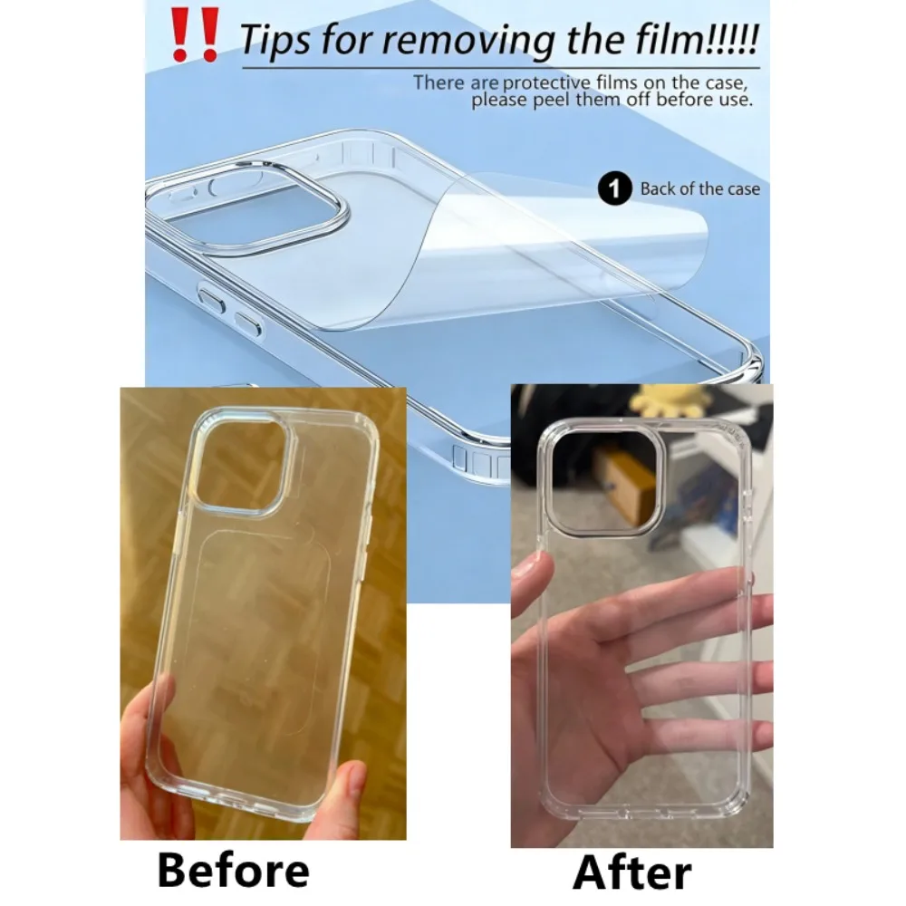 Ultra Slim Transparent Crystal Clear Anti-Yellowing Military-Grade Phone Case