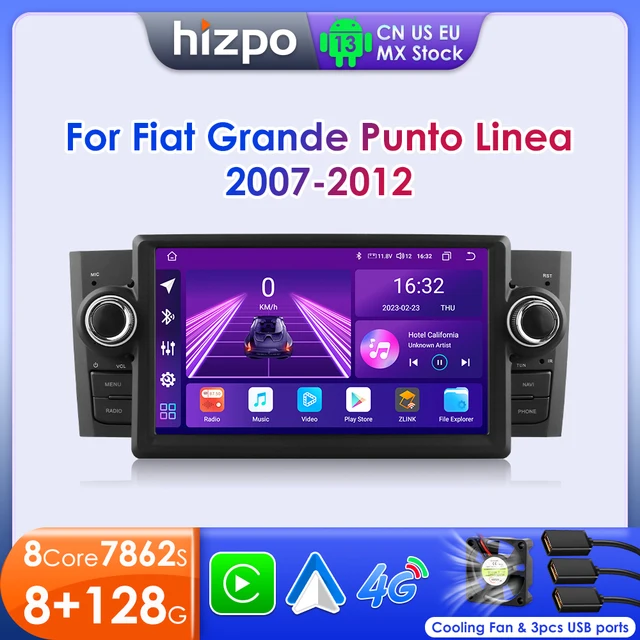 Hizpo Octa Core 7862 7" Car Radio For FIAT Grande Punto Linea 2007-2012 Android Multimedia Video Player Navi Stereo GPS Carplay