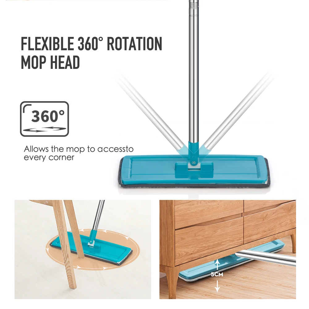 Serpillière plate en microcarence avec essorage mains libres, balai  serpillière avec rotation, livres de sol, support ou utilisation à sec sur  stratifié de bois dur, E27 - AliExpress