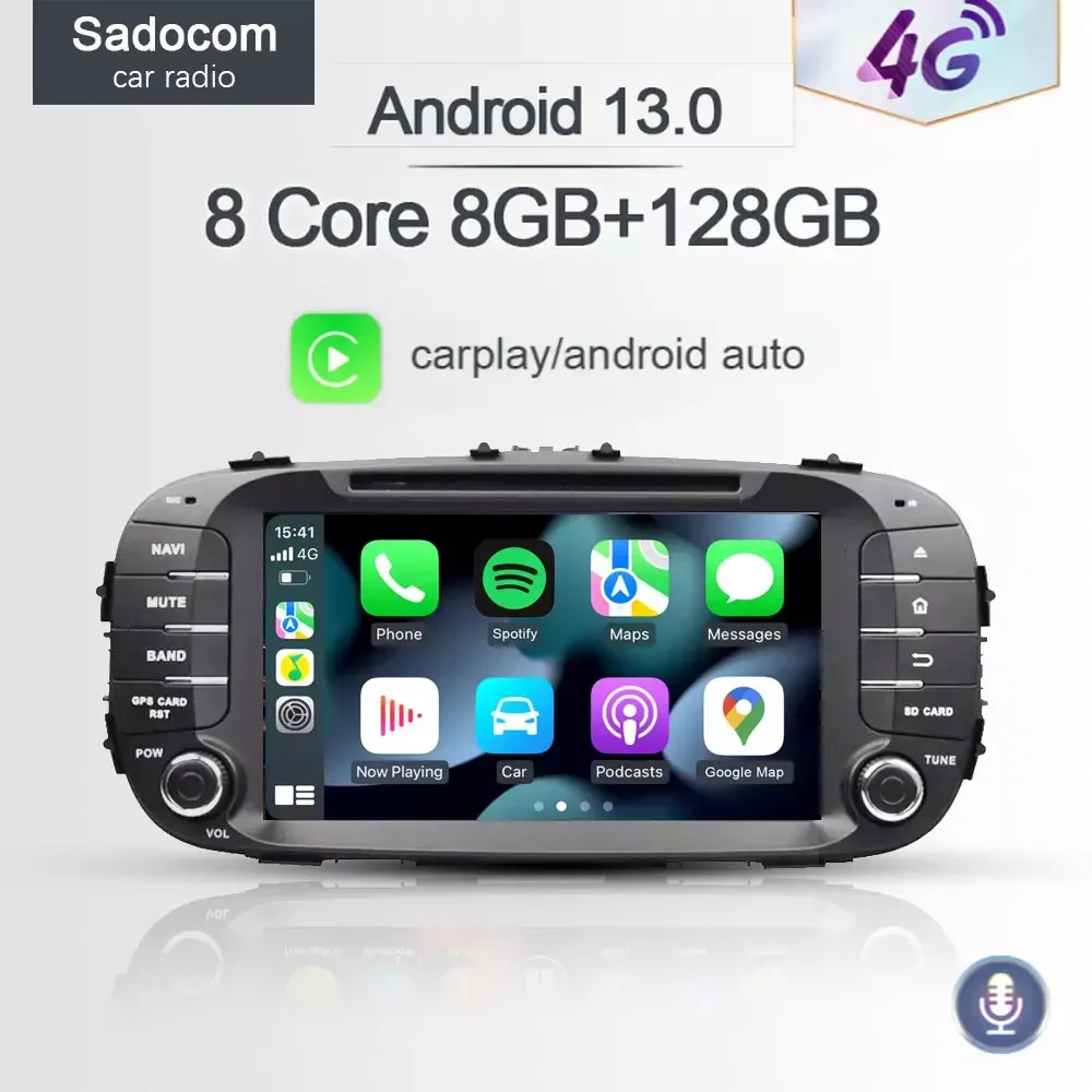 

720P PX6 8" 2 din Android 10.0 Car DVD Player 8Core 8GB + 128GB For kia SOUL 2014 2015 2016 car radio 5.0 GPS Glonass autoradio