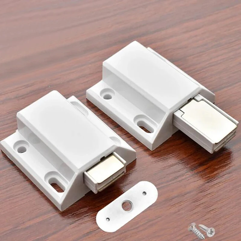 Magnetic Cabinet Catches door catches 1PC Nylon Push to Open Touch Cabinet Door Damper Buffers Stop With Screws For Single Door
