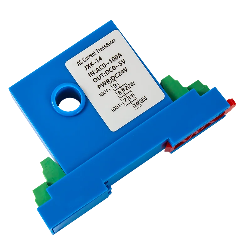 

4mm/8mm/12mm Hole Diameter AC/DC Current Densor Transmitter 0-100A/500ma-200A Current Transducer With 35mm DIN Rail