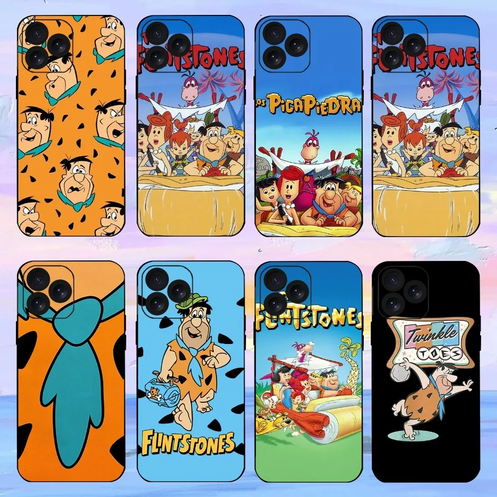 Чехол для телефона с мультяшным изображением F-Flintstone для iPhone 15 14 13 12 11 8 Mini Xr Xs X Xsmax Pro Max Plus