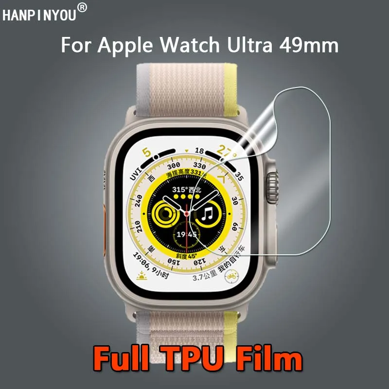 10 Pezzi Per Apple Watch Ultra 49Mm Smartwatch Ultra Clear Slim Riparabile Soft Tpu Film Screen Protector-Non Vetro Temperato