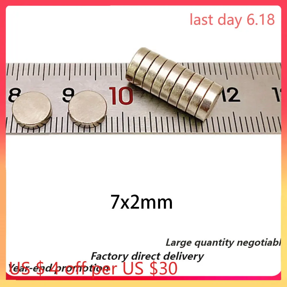 

N35 7x1 7x2 7x3 7x4mm Round Magnet Disc Discount Shape Block Rare Earth Neodymium Magnets Fridge Craft Acoustic Field Electronic